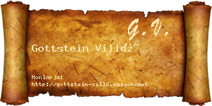 Gottstein Villő névjegykártya